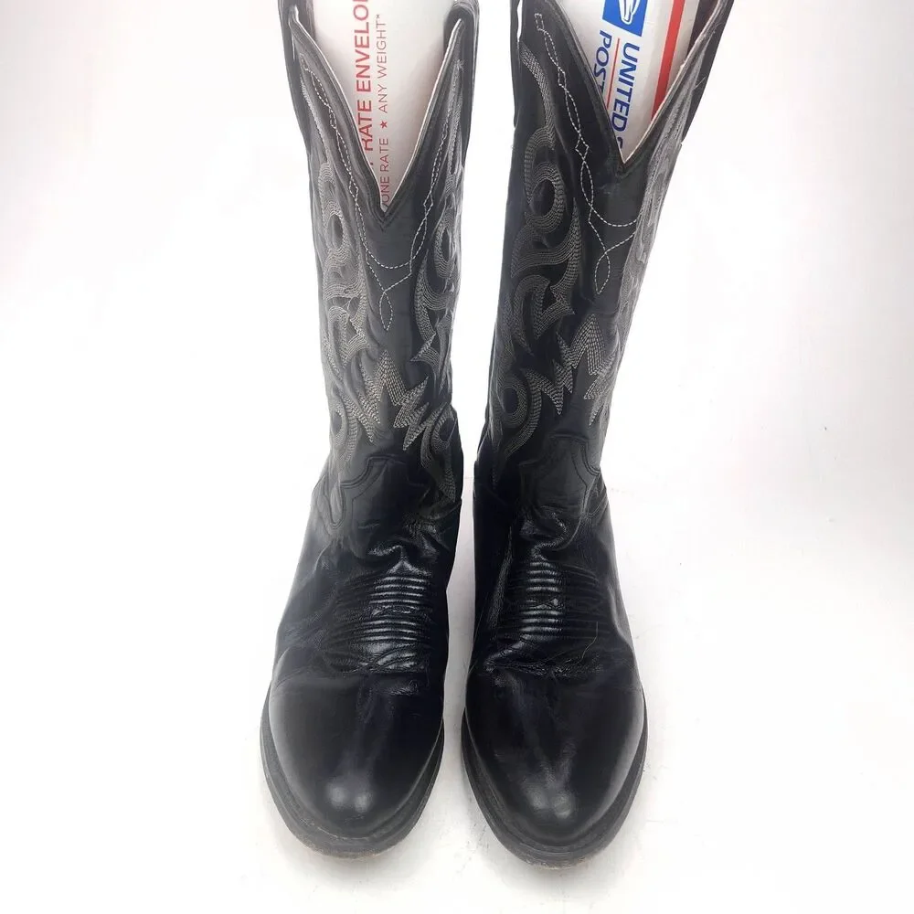 Dan Post Cowboy Boots Mens Size 9 D Western black